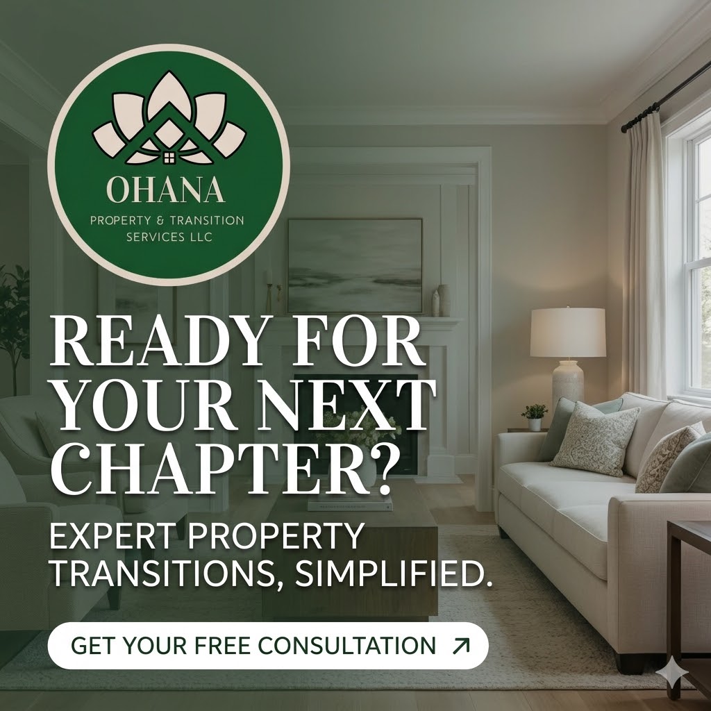 Ohana Property & Transition Services. Ready for Your Next Chapter? Expert property transitions, simplified.